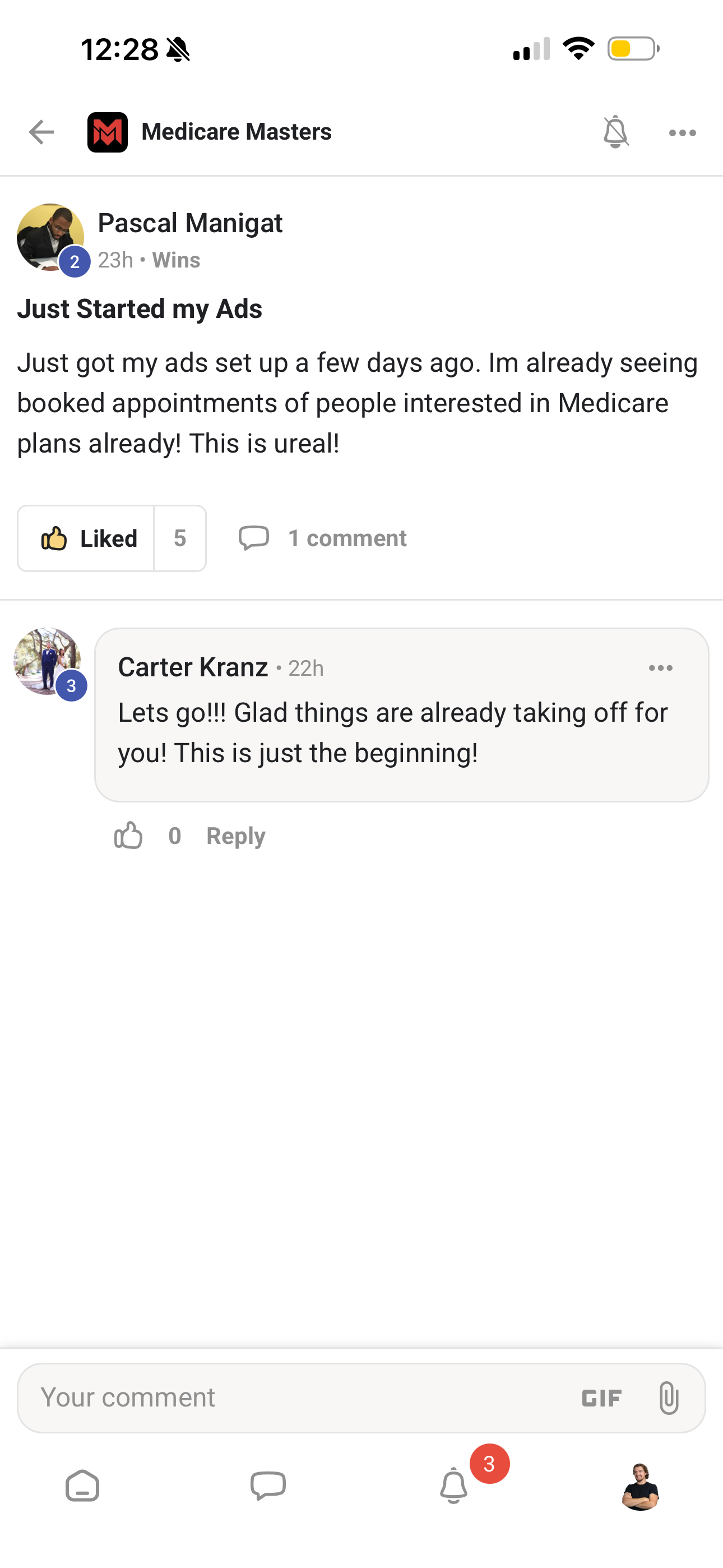 Pascal: Booked appointments within days of starting